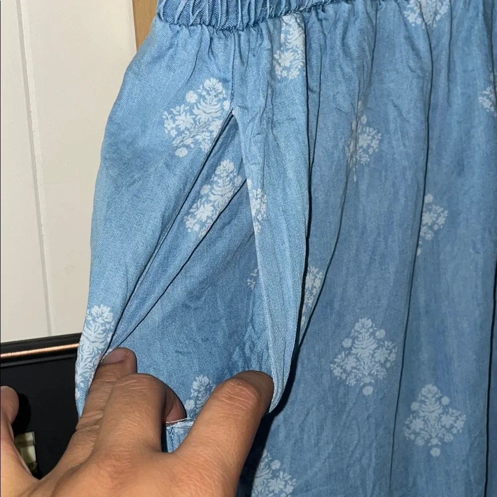 Sonoma Blue Smocked Tiered Maxi Skirt - Picture 3 of 7